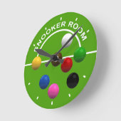 Horloge Ronde Snooker Players Snooker Room (Angle)