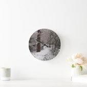 Horloge Ronde Snow covered Ancient Woodland (Maison)