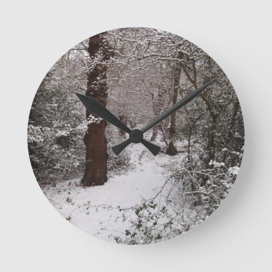 Horloge Ronde Snow covered Ancient Woodland (Recto)