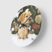 Horloge Ronde Snow Puppy (Angle)
