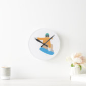 Horloge Ronde Snowboarder (Maison)