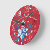 Horloge Ronde Snowflake (Angle)