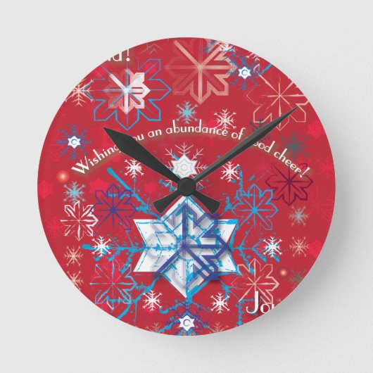 Horloge Ronde Snowflake (Recto)