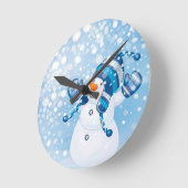Horloge Ronde Snowman (Angle)