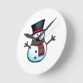 Horloge Ronde Snowman (Angle)