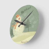 Horloge Ronde Snowman (Angle)