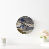 Horloge Ronde Snowman withBlue Hat and Scarf (Maison)