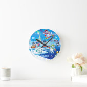 Horloge Ronde Snowmen Winter Wonderland. Médium wall clock (Maison)
