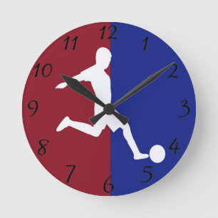 Horloge Ronde Soccer clock