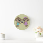 Horloge Ronde Sock Monkey Love (Maison)