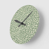 Horloge Ronde Soft Sage Green Botanical Leaf Foliage Pattern (Angle)