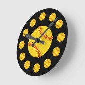 Horloge Ronde Softball Atom (Angle)