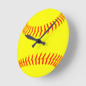 Horloge Ronde Softball de Customized (Angle)