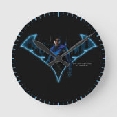 Horloge Ronde Soirée Gotham Knights dans le logo (Recto)