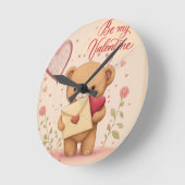 Horloge Ronde Sois ma Saint Valentin (Angle)