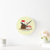 Horloge Ronde Soja heureux ensemble (Maison)