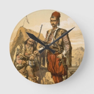 Horloge Ronde Soldats d'infanterie turcs dans l'armée de