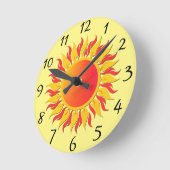 Horloge Ronde Soleil (Angle)