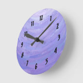 Horloge Ronde Soleil pourpre (Angle)