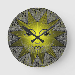 Horloge Ronde Soleil souriant