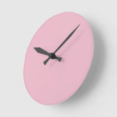 Horloge Ronde Solid Soft Blush Pink Wall Clock (Angle)