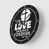 Horloge Ronde Son amour dure éternellement Art (Angle)