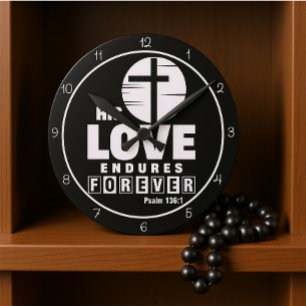 Horloge Ronde Son amour dure éternellement Art