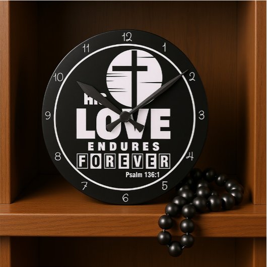 Horloge Ronde Son amour dure éternellement Art
