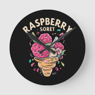 Horloge Ronde Sorbet framboise