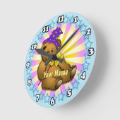 Horloge Ronde Sorcier ours  (Angle)
