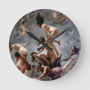 Horloge Ronde Sorcières au Sabbat - Luis Ricardo Falero