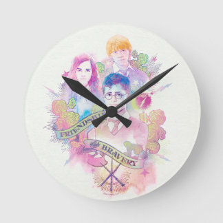 Horloge Ronde Sortilège Harry Potter | Harry, Hermione et Ron da