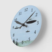 Horloge Ronde Soucoupes volantes (Angle)