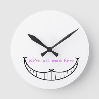 Horloge Ronde Sourire de chat de Cheshire