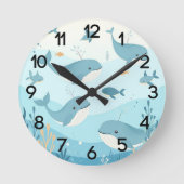 Horloge Ronde Sous la mer Baleines et pisciculture (Recto)