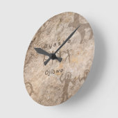 Horloge Ronde Southwest Petroglyhs Custom Tribe/Name (Angle)