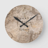 Horloge Ronde Southwest Petroglyhs Custom Tribe/Name (Recto)