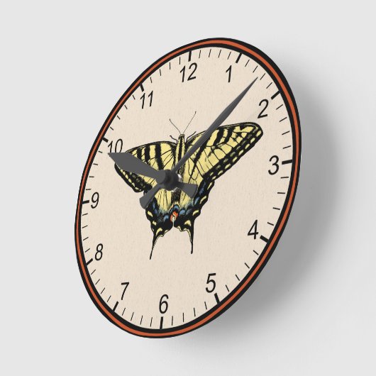 Horloge Ronde Southwestern Yellow Swallowtail Butterfly Small (Angle)