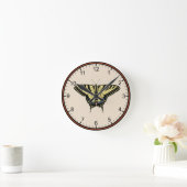 Horloge Ronde Southwestern Yellow Swallowtail Butterfly Small (Maison)