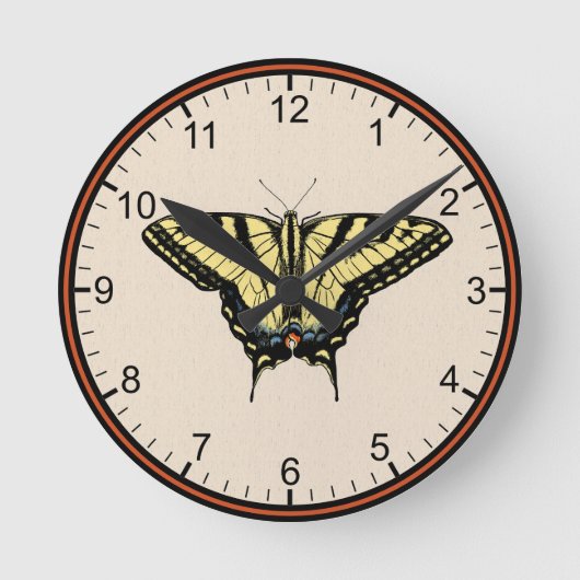 Horloge Ronde Southwestern Yellow Swallowtail Butterfly Small (Recto)