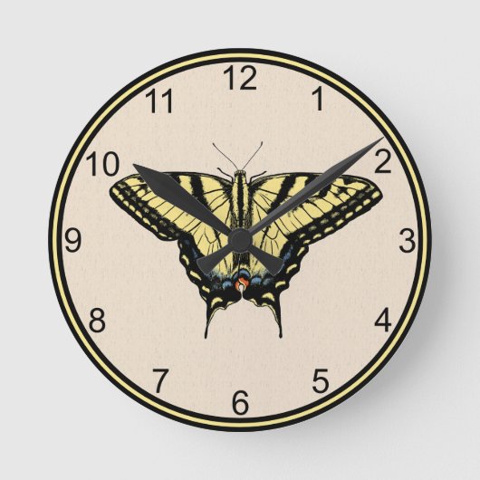 Horloge Ronde Southwestern Yellow Swallowtail Butterfly Small (Recto)