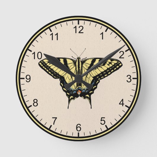 Horloge Ronde Southwestern Yellow Swallowtail Butterfly Small (Recto)