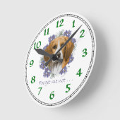 Horloge Ronde Souvenir Beagle (Angle)