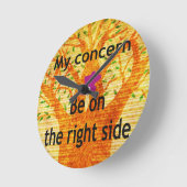 Horloge Ronde Soyez à droite (Angle)