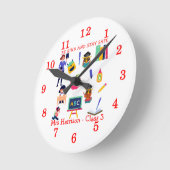 Horloge Ronde Soyez gentil Restez en sécurité Enseignant Étudian (Angle)