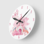 Horloge Ronde Soyez la meilleure version de vous personnalisable (Angle)