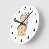 Horloge Ronde Soyez un chat Cool (Angle)