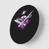 Horloge Ronde Space Astronaut Swimmer (Angle)