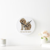 Horloge Ronde spaniers cocker (Maison)