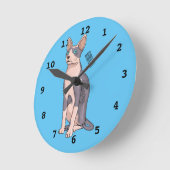 Horloge Ronde Sphynx cat (Angle)